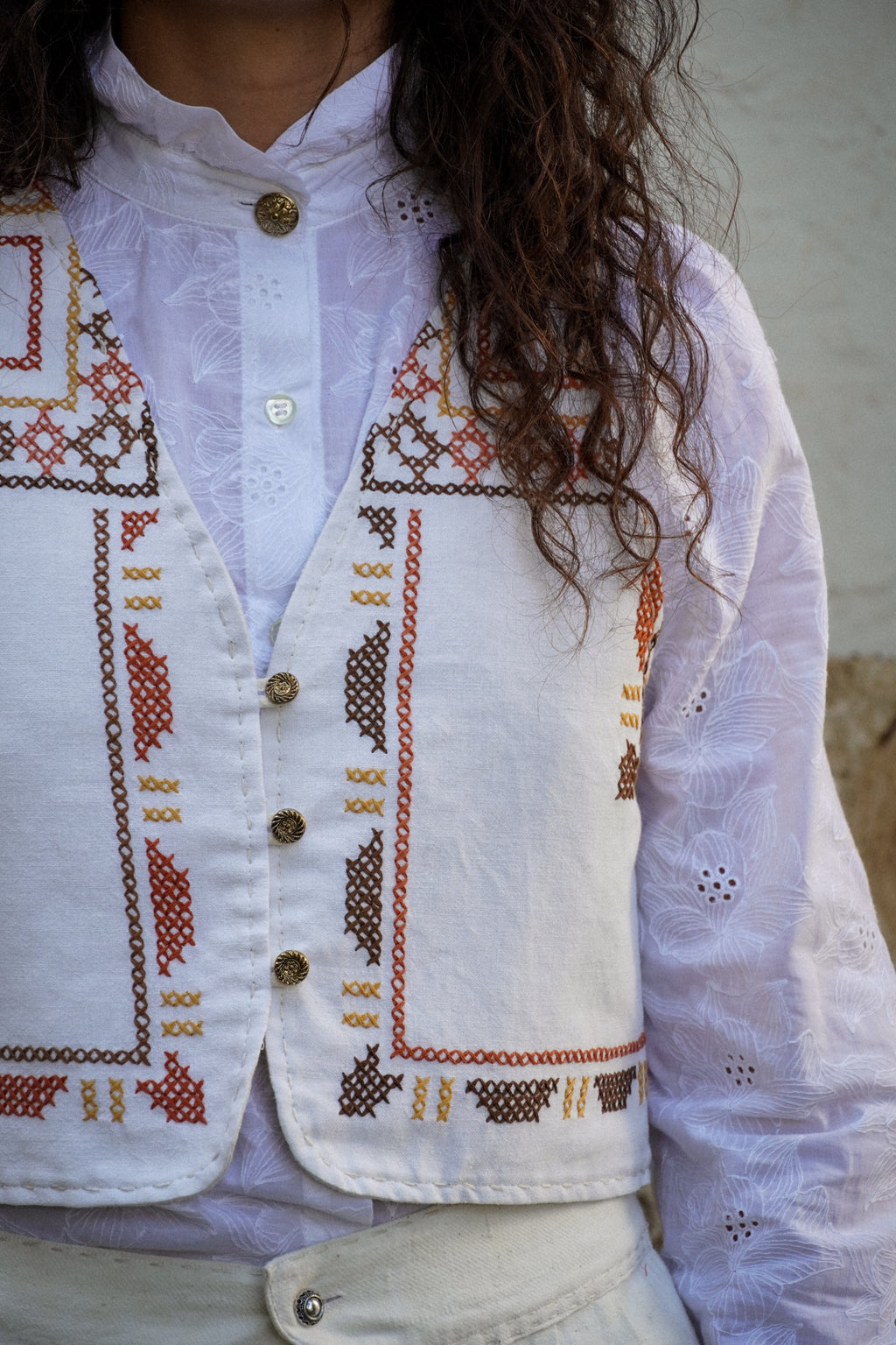 Vest Colina - Punto Croce Cotone