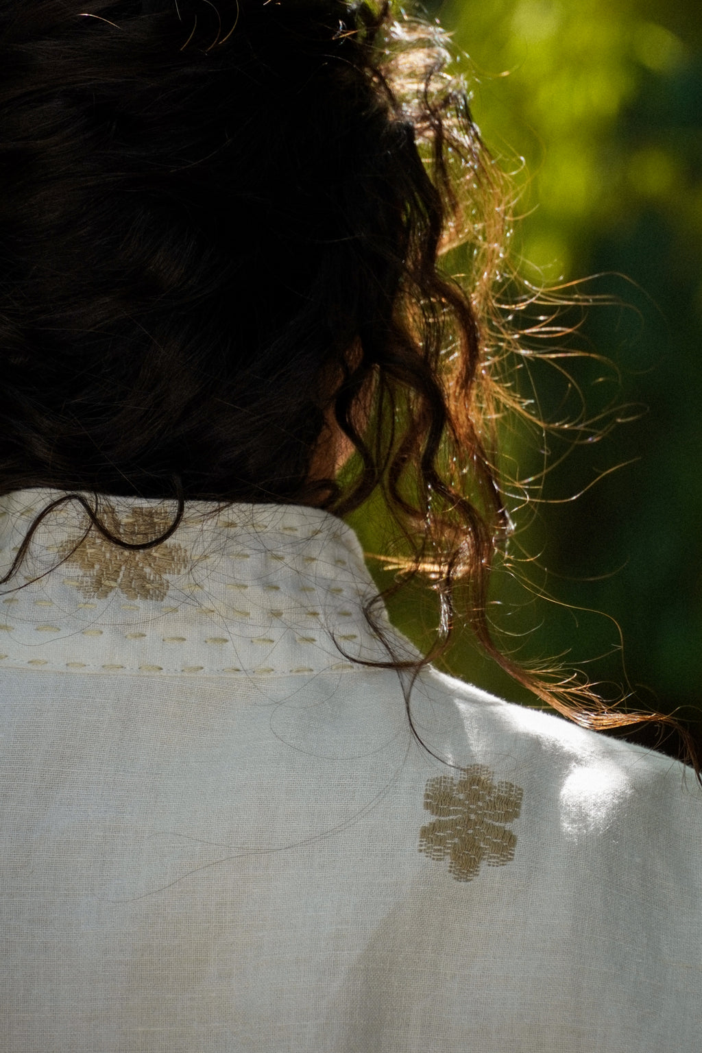 Giacca Colina - Fiori Beige e Canapa