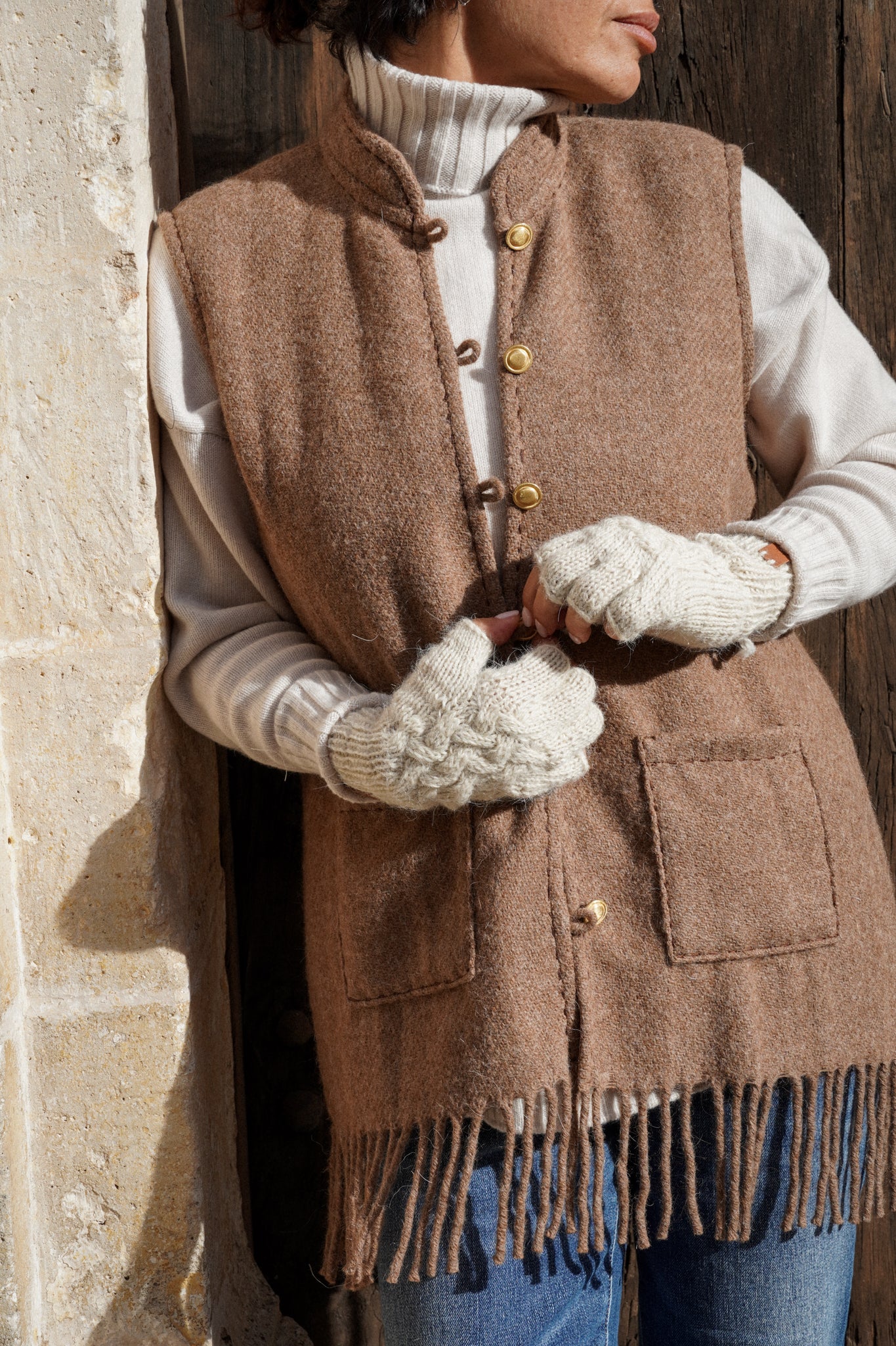 Vest Delfina Llama & Sheep Wool