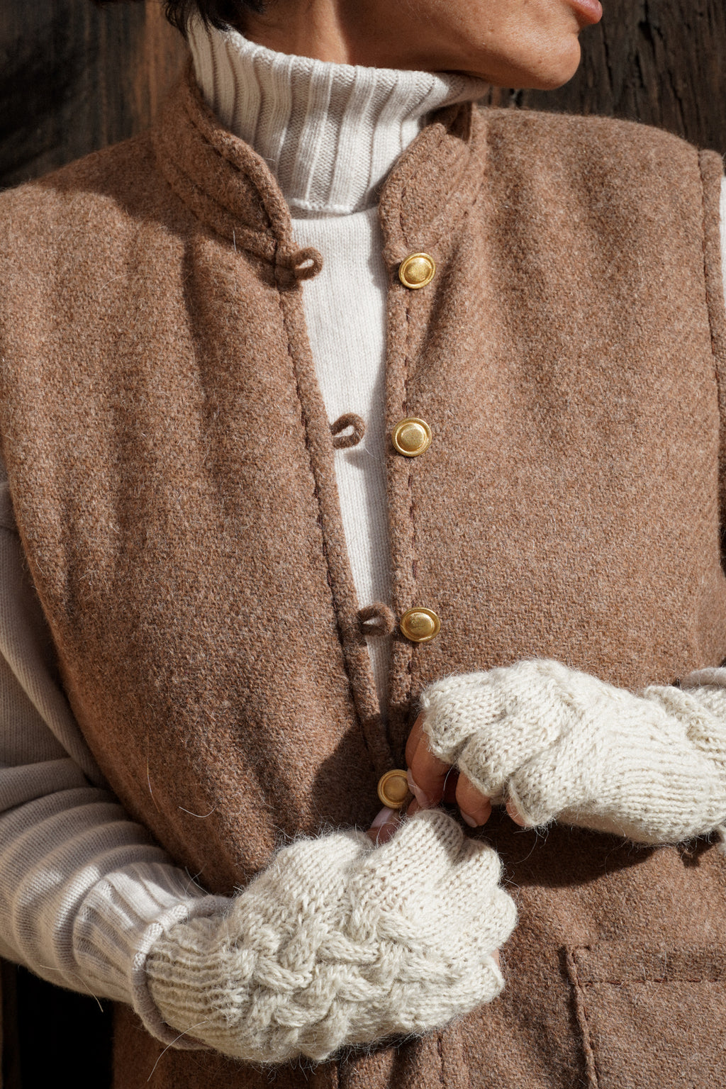 Vest Delfina Llama & Sheep Wool