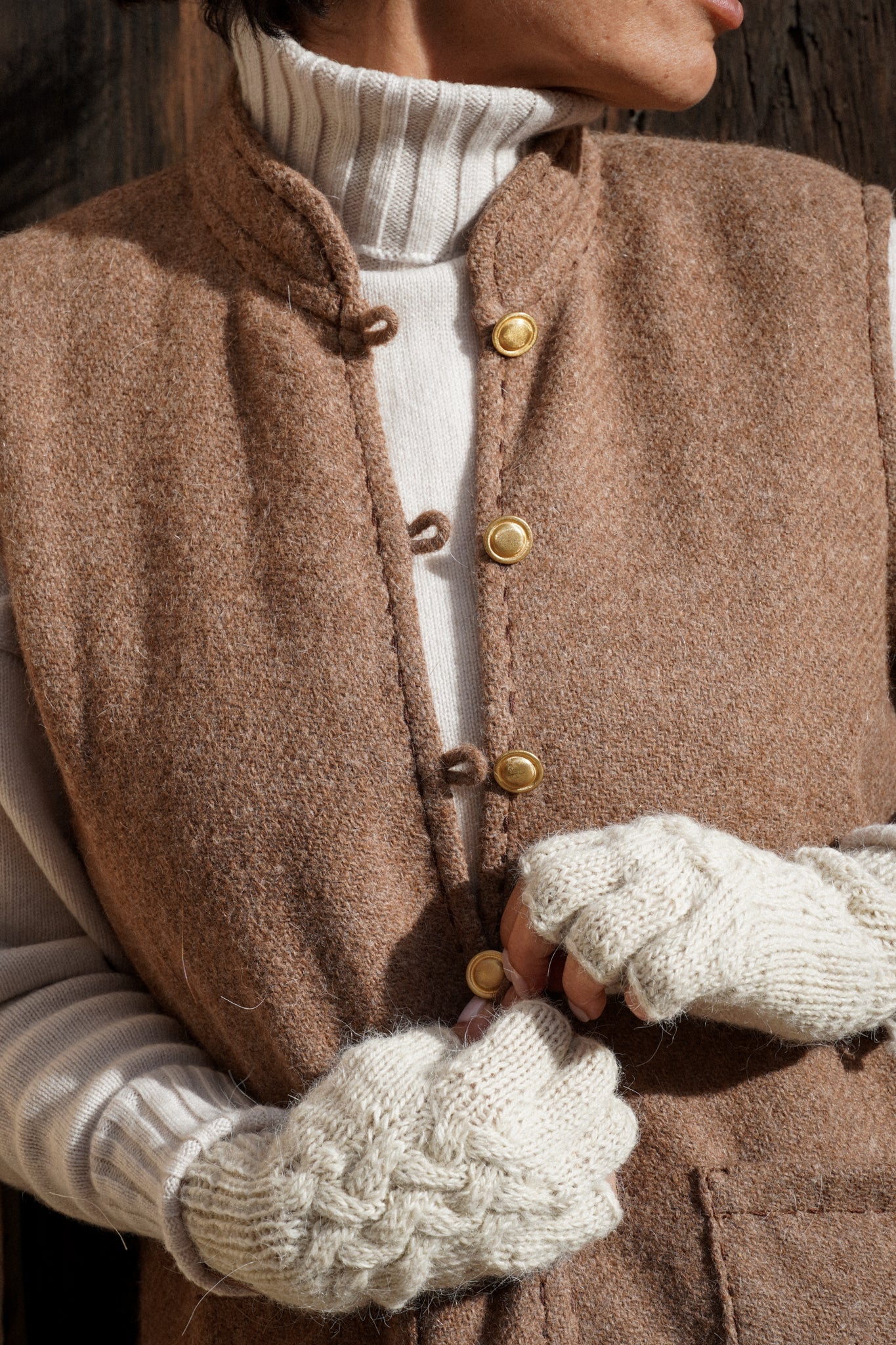 Vest Delfina Llama & Sheep Wool