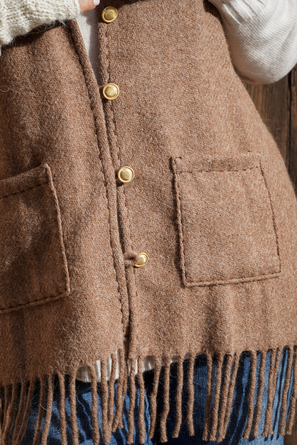 Vest Delfina Llama & Sheep Wool