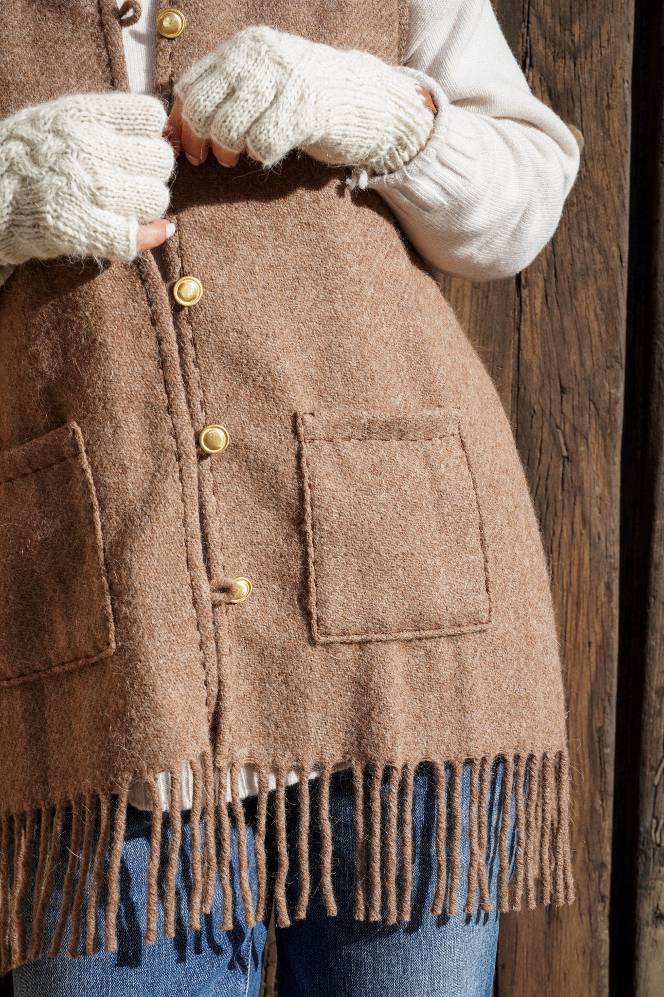 Vest Delfina Llama & Sheep Wool