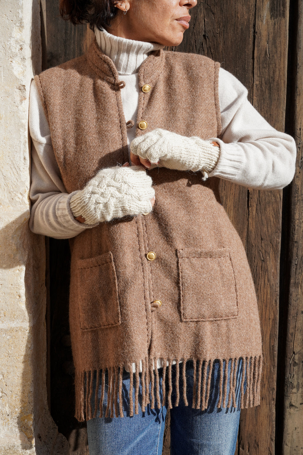 Vest Delfina Llama & Sheep Wool