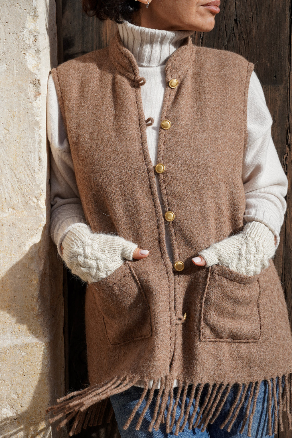 Vest Delfina Llama & Sheep Wool