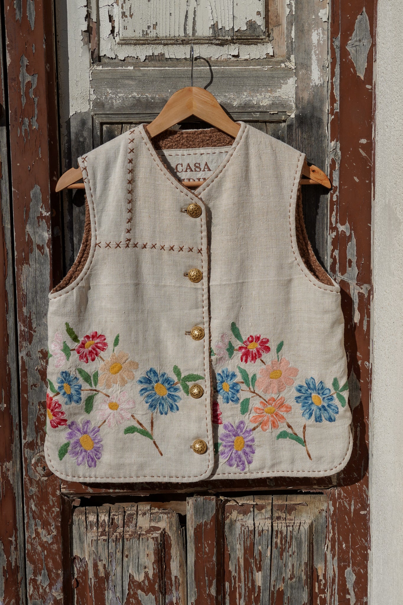 Vest Felicia - Antique Flower Hemp