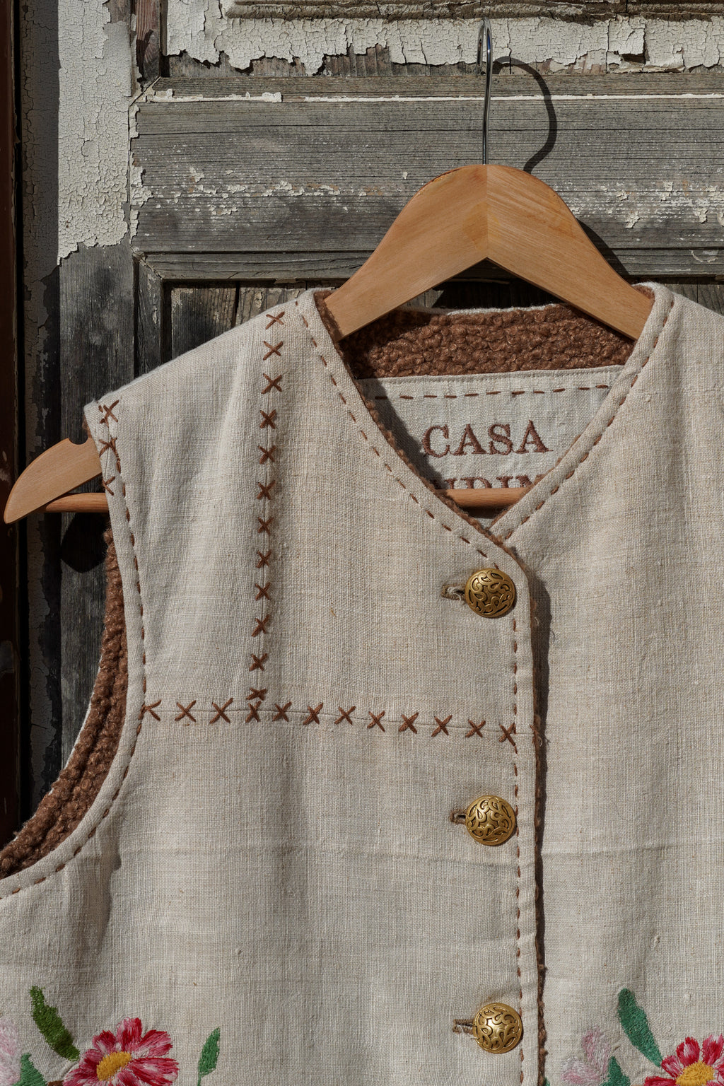 Vest Felicia - Antique Flower Hemp