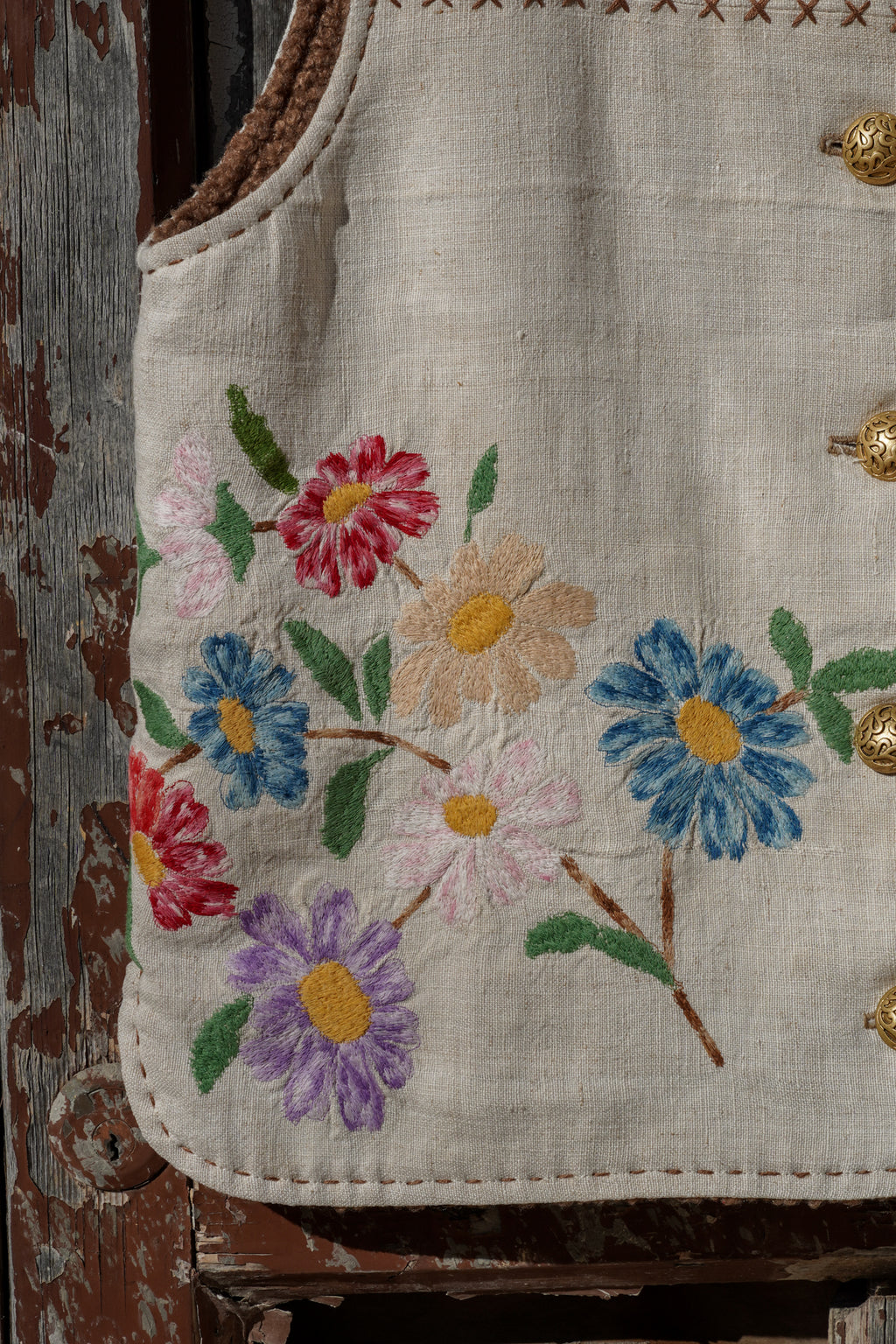 Vest Felicia - Antique Flower Hemp