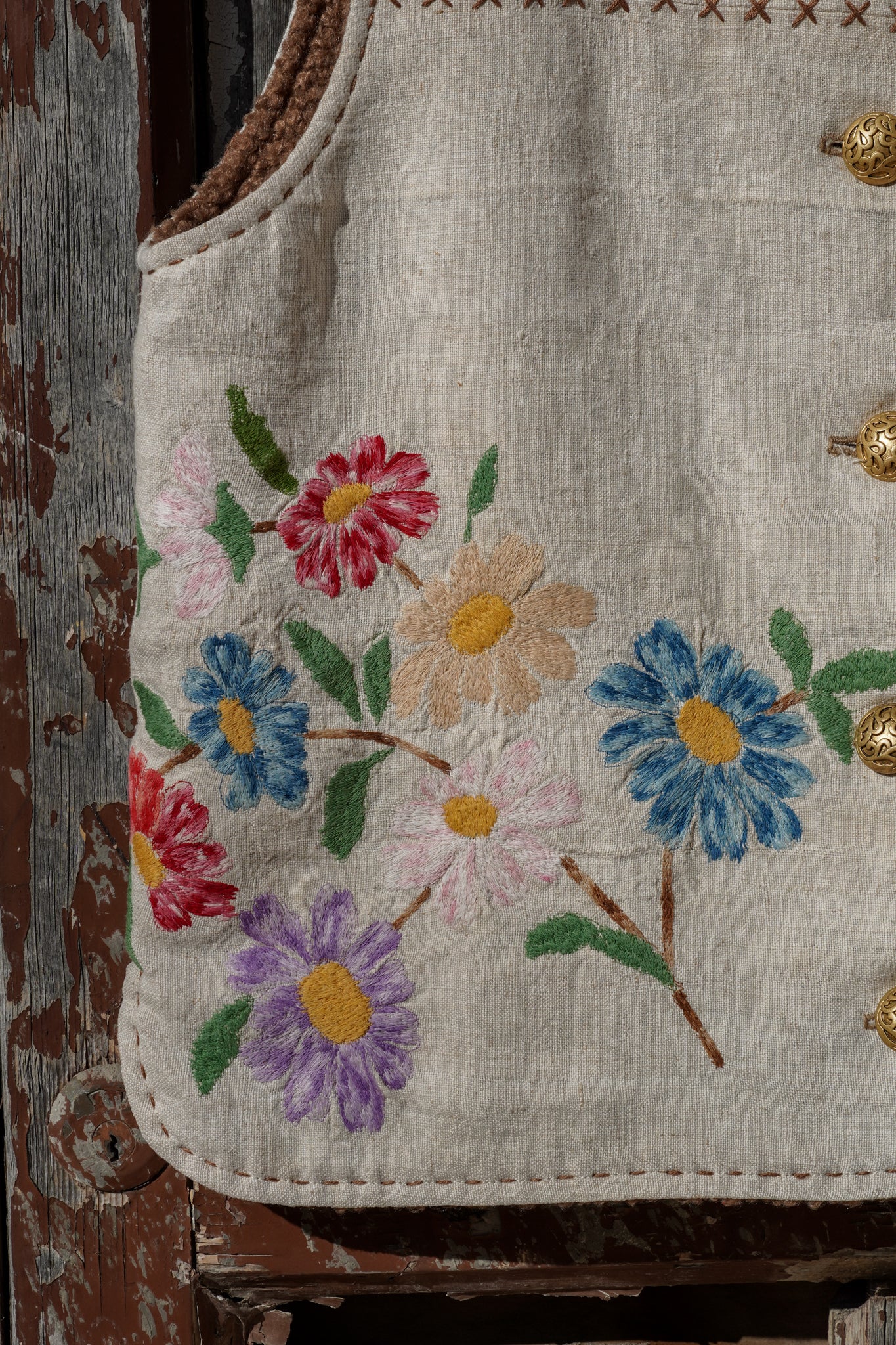 Vest Felicia - Antique Flower Hemp