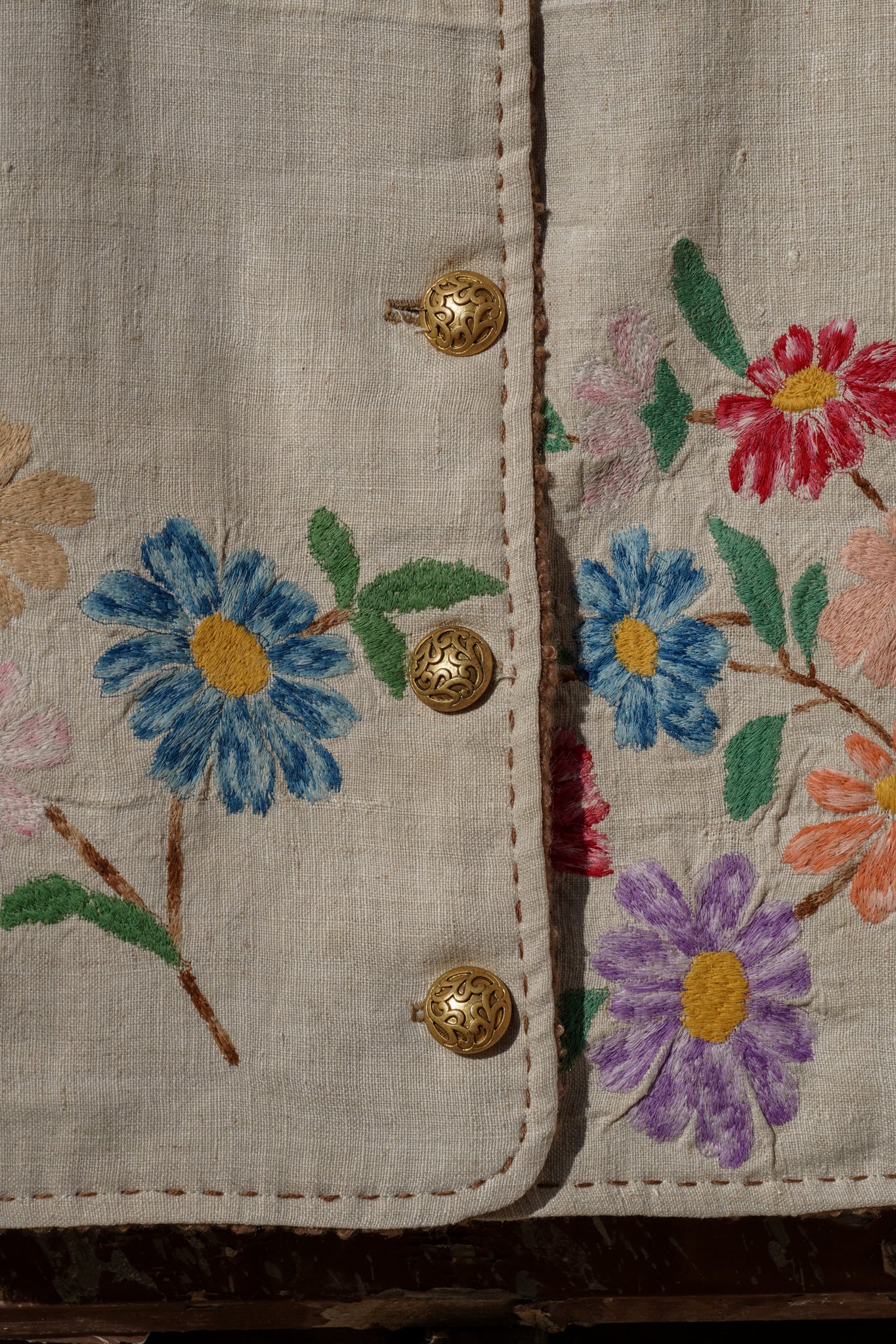 Vest Felicia - Antique Flower Hemp