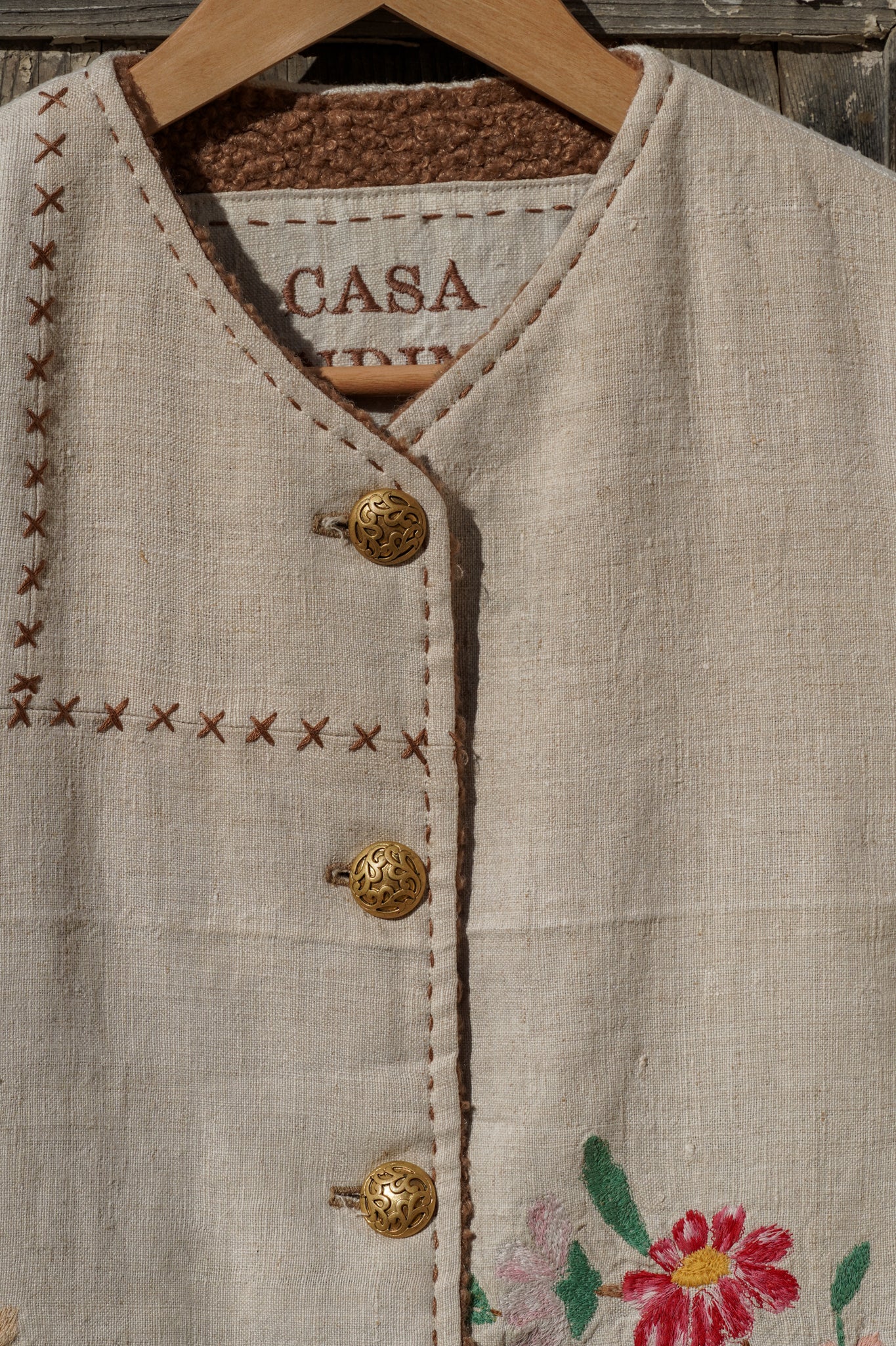 Vest Felicia - Antique Flower Hemp