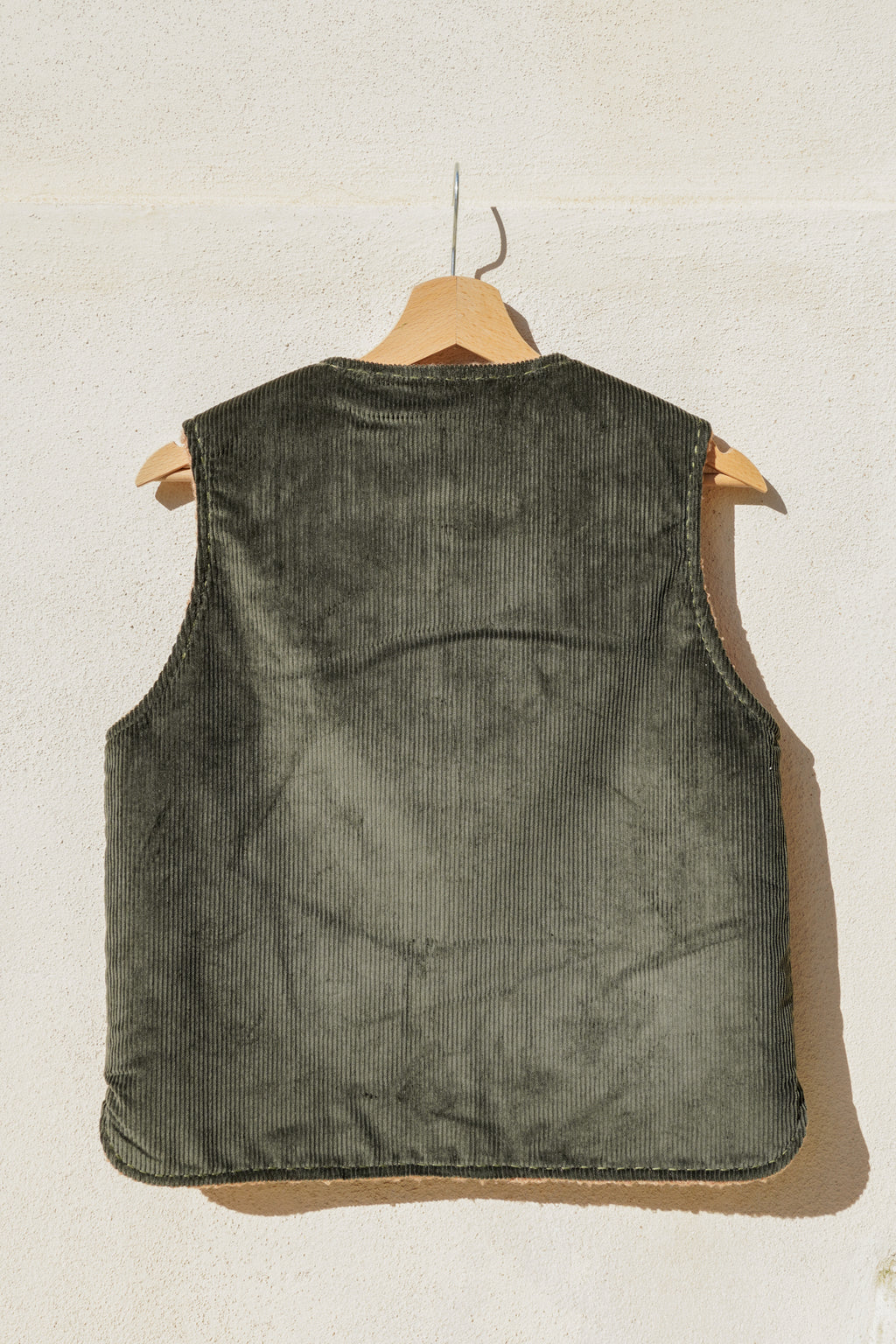 Vest Felicia - Green Courderoy & Bouclé