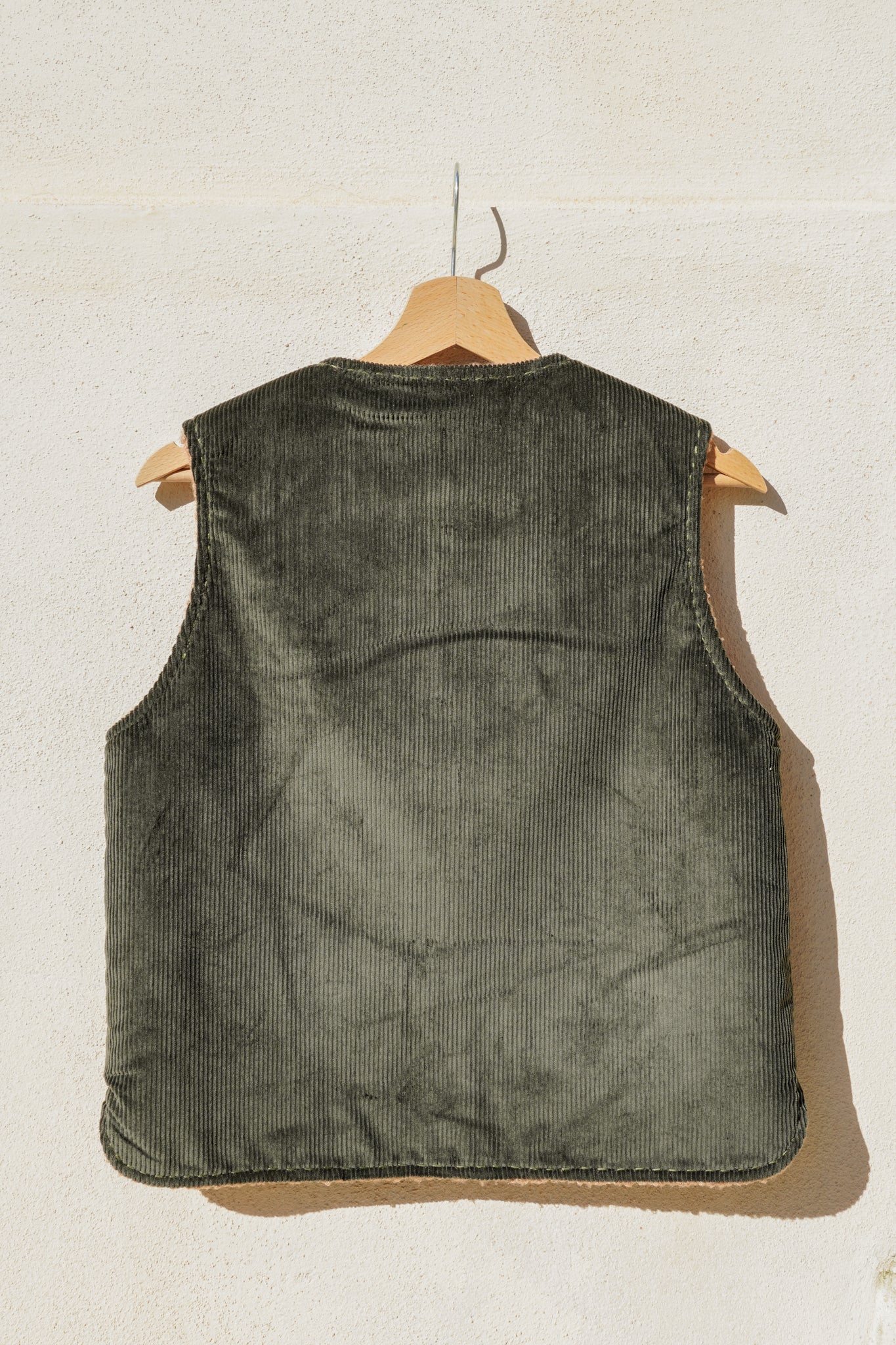 Vest Felicia - Green Courderoy & Bouclé