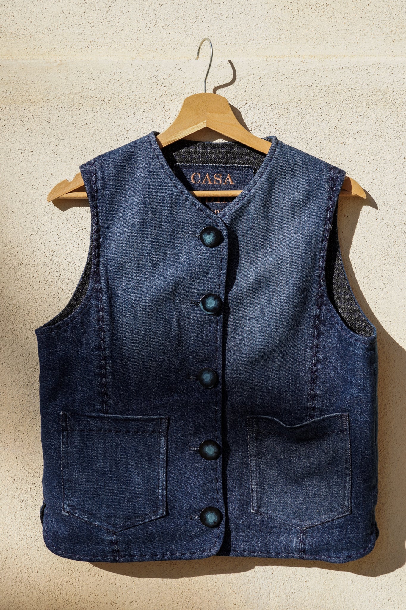 Vest Felicia - Denim & Wool