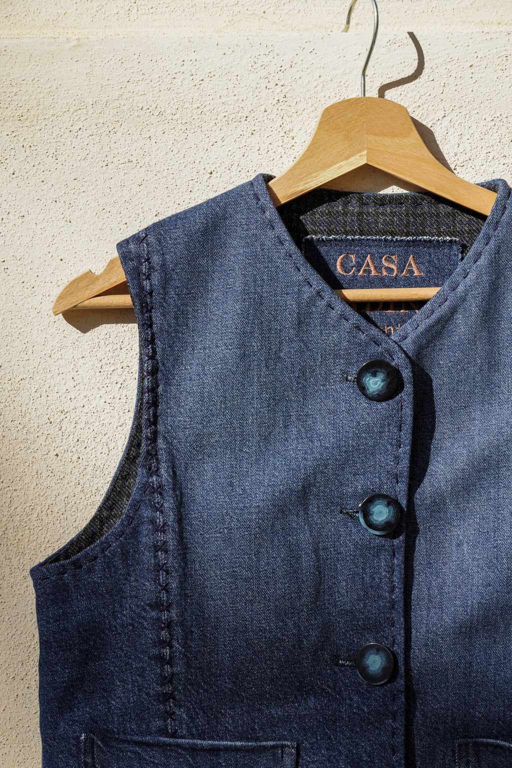 Vest Felicia - Denim & Wool