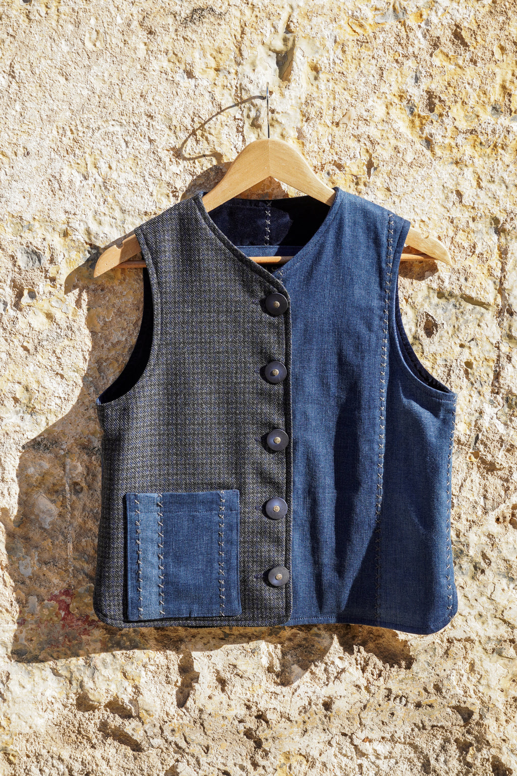 Vest Felicia - Denim & Wool 002