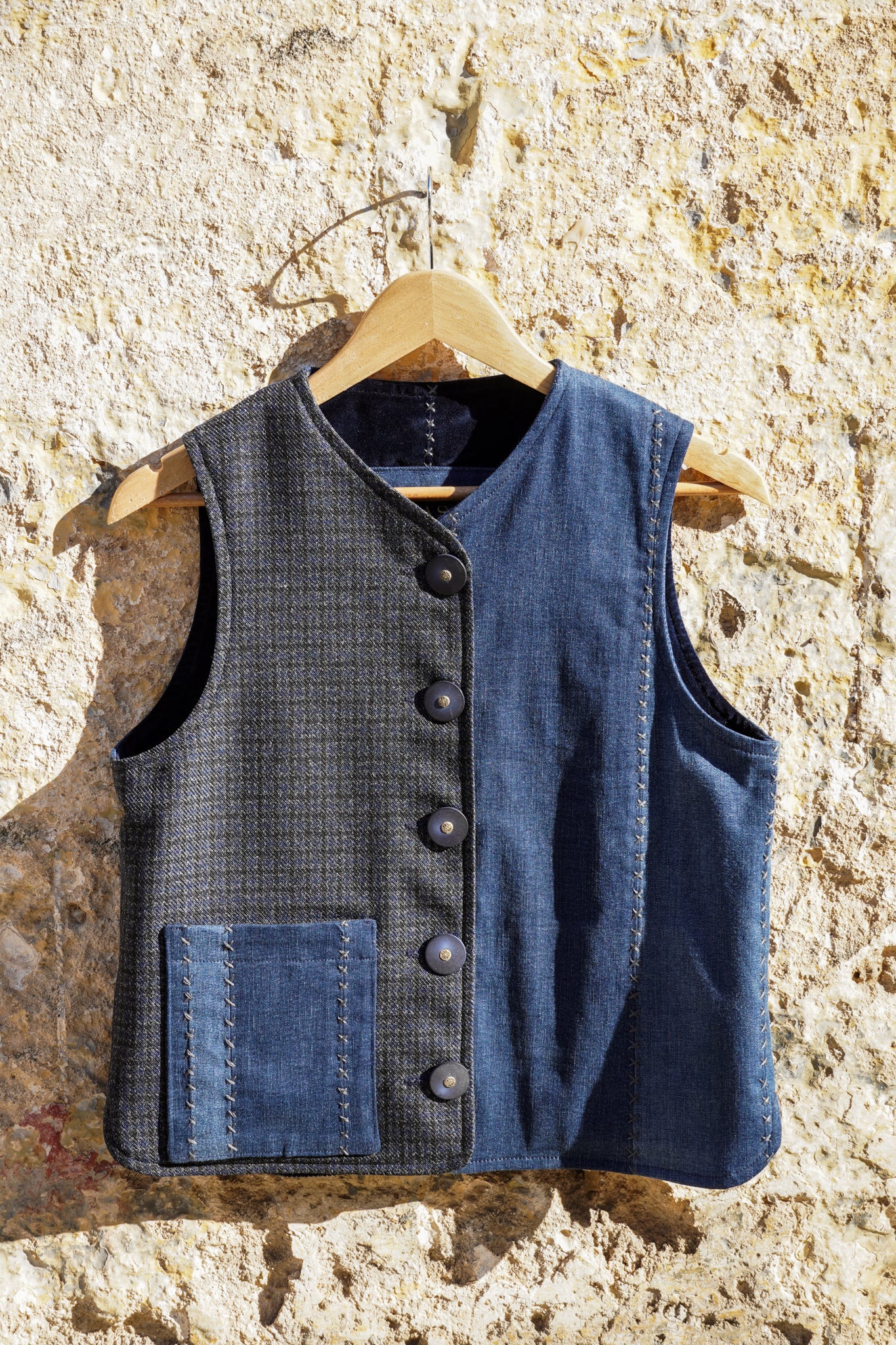 Vest Felicia - Denim & Wool 002