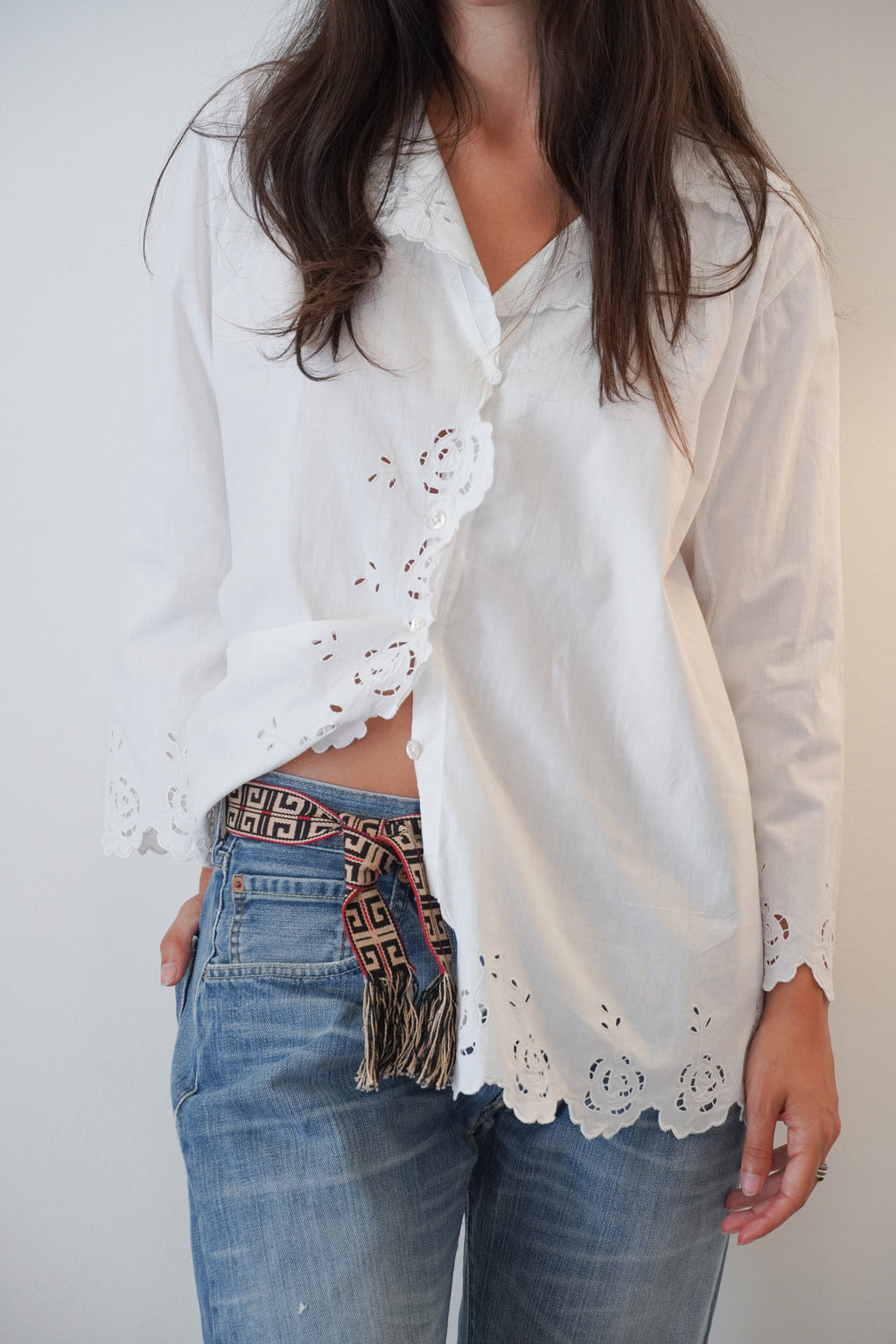 Vintage Shirt - White Cotton