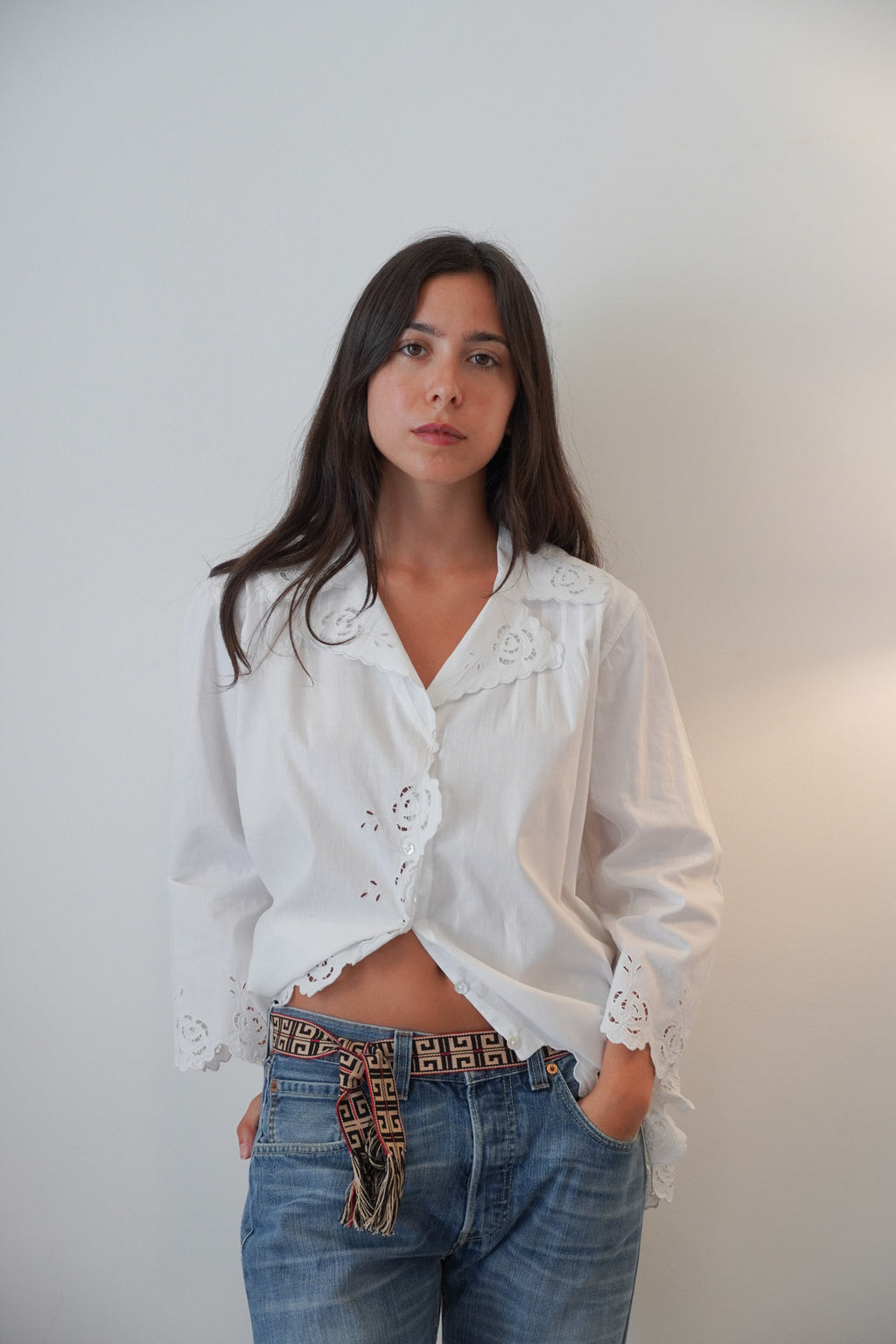 Vintage Shirt - White Cotton