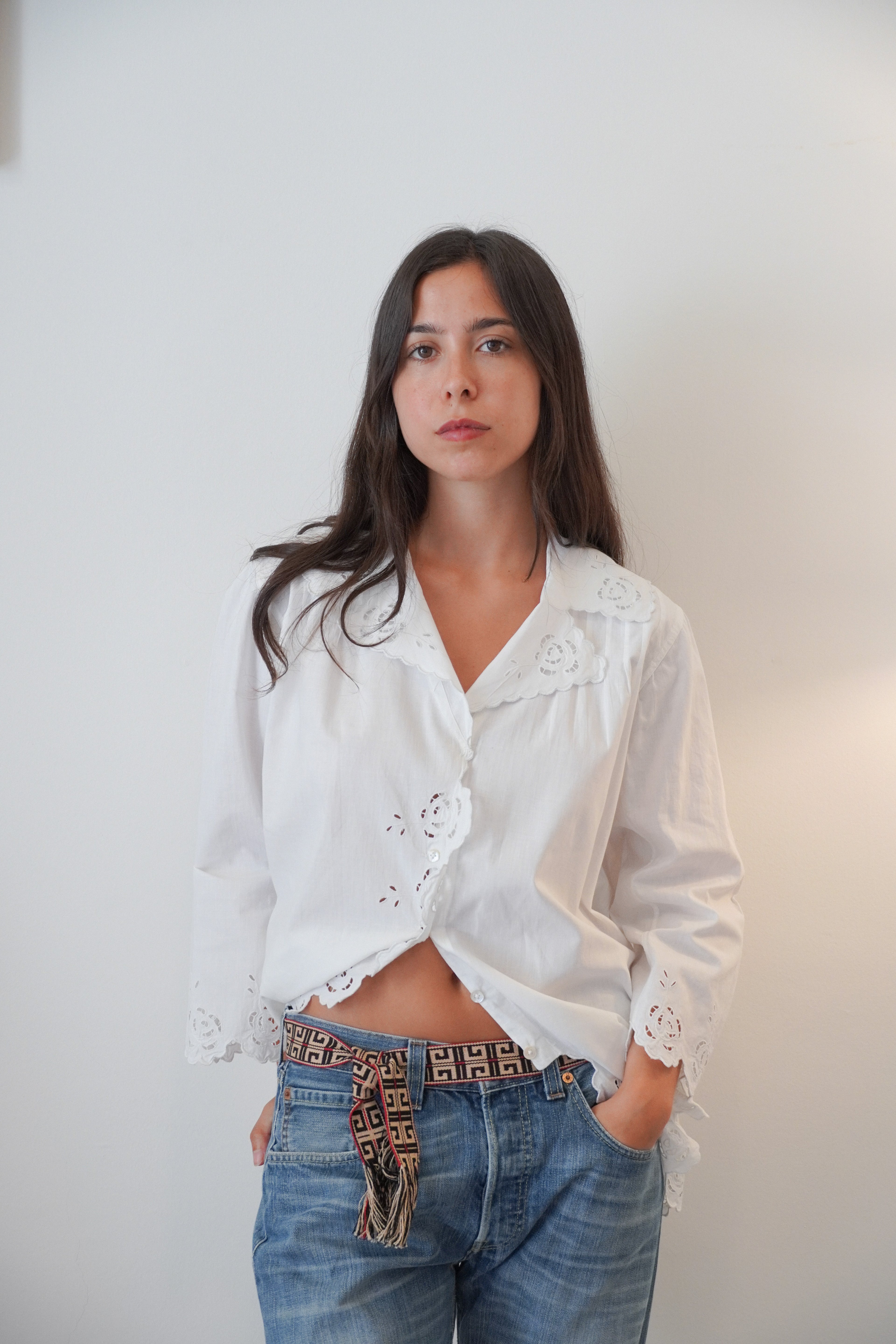 Vintage Shirt - White Cotton