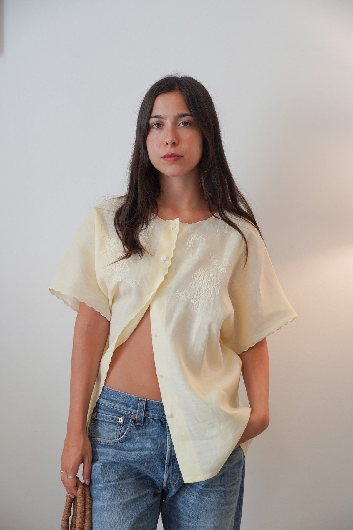 Antique Shirt - Yellow Linen