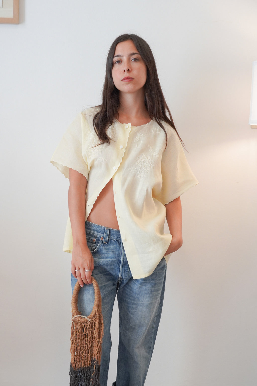 Antique Shirt - Yellow Linen