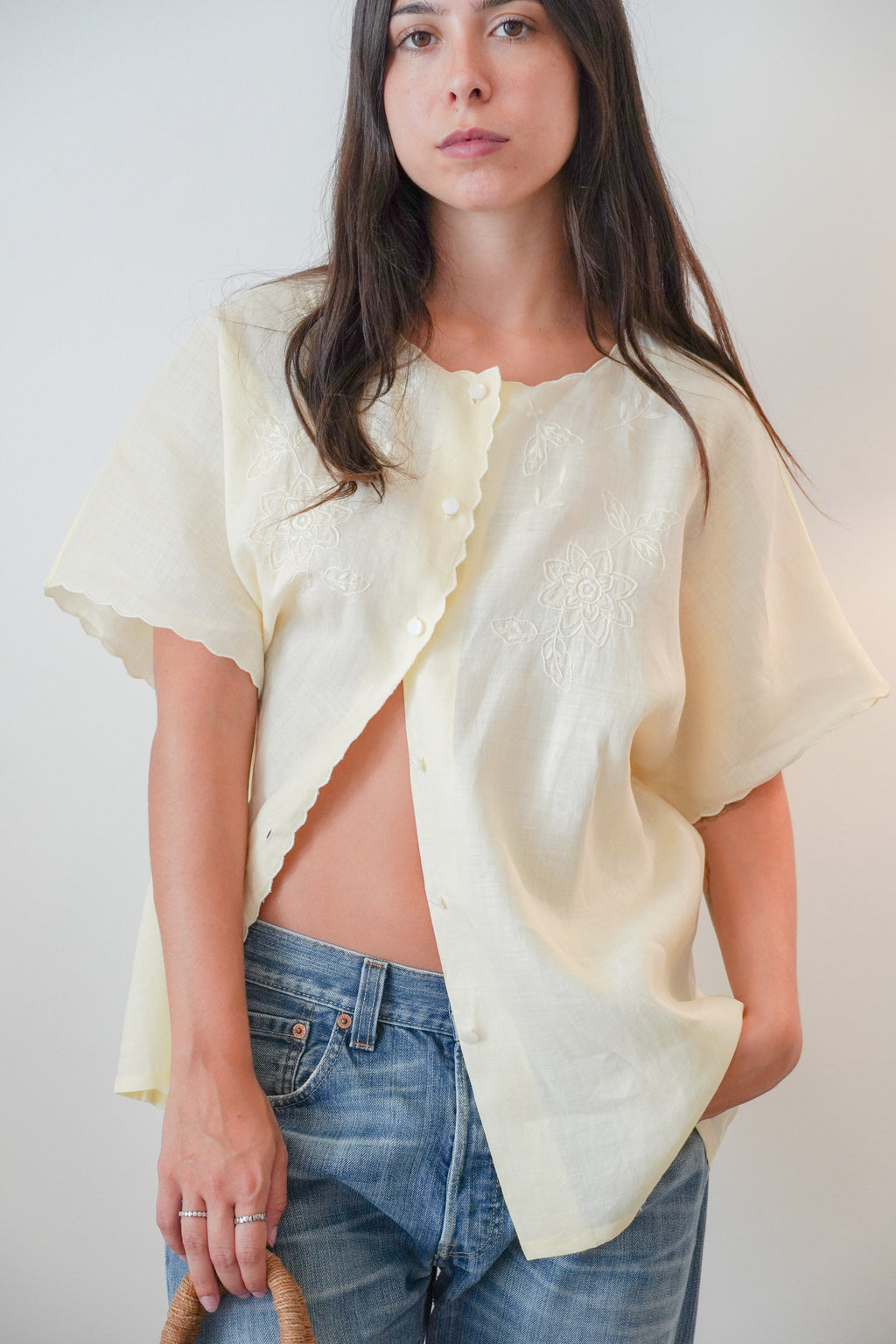 Antique Shirt - Yellow Linen