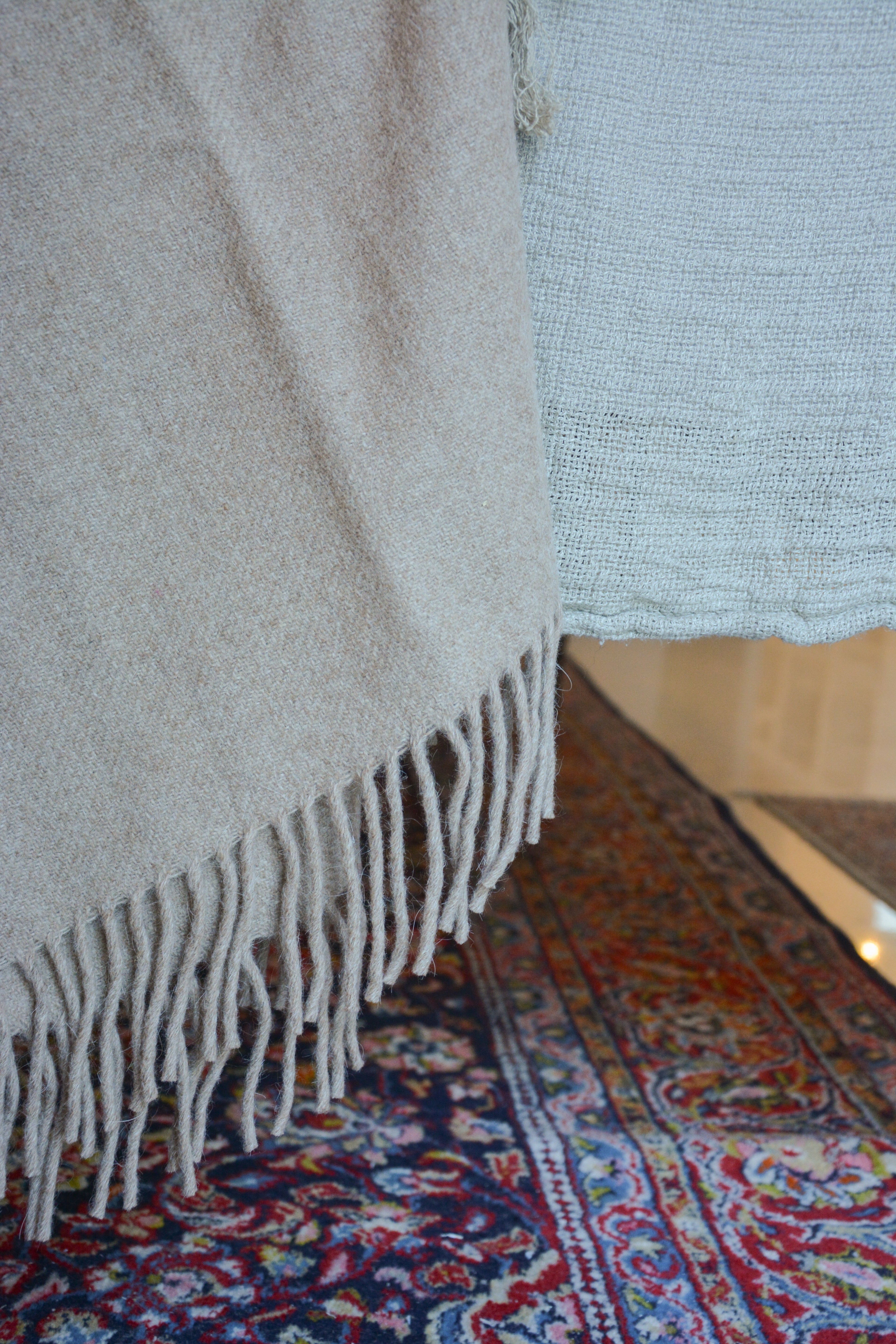 Copriletto in lana di lama e pecora