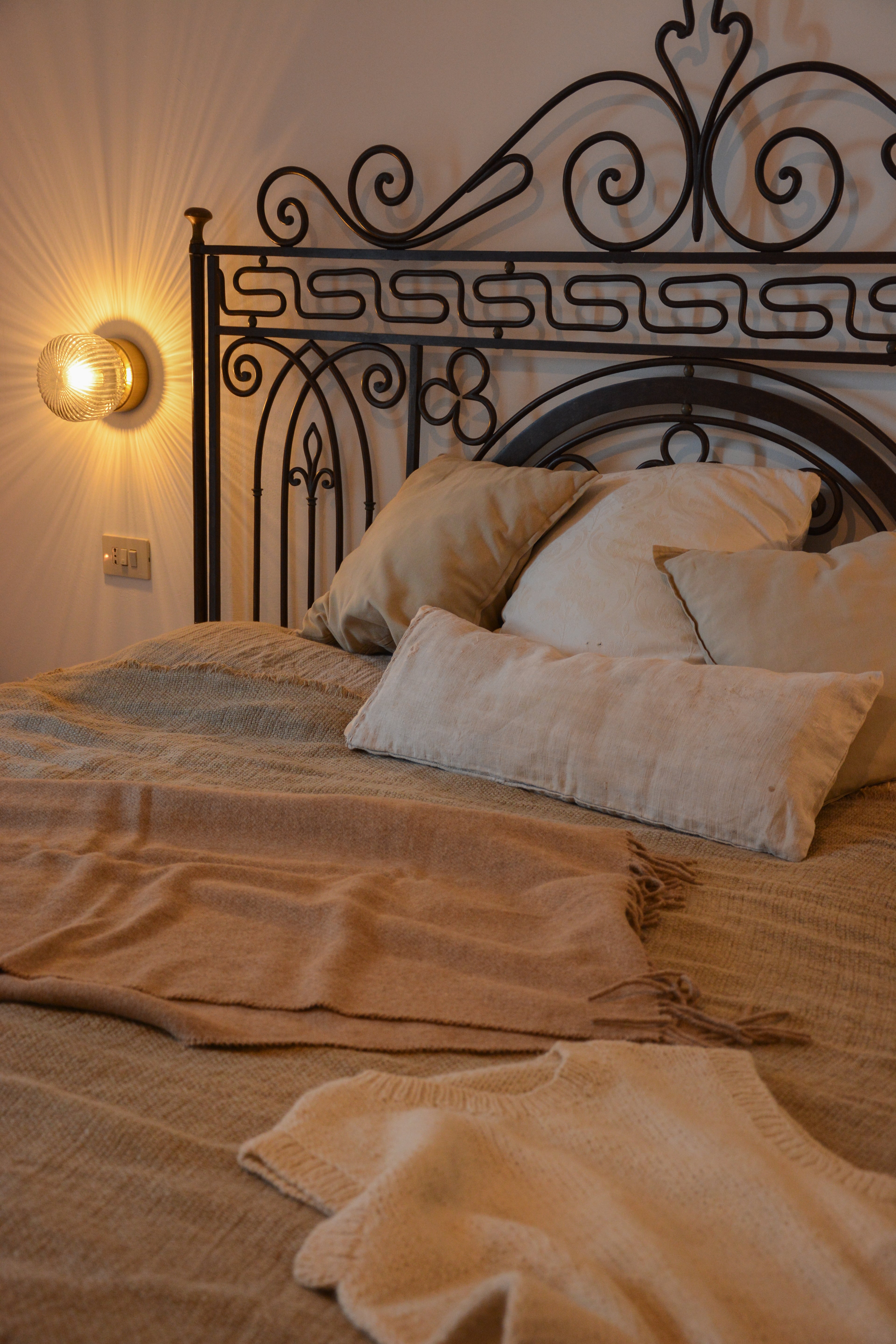 Copriletto in lana di lama e pecora