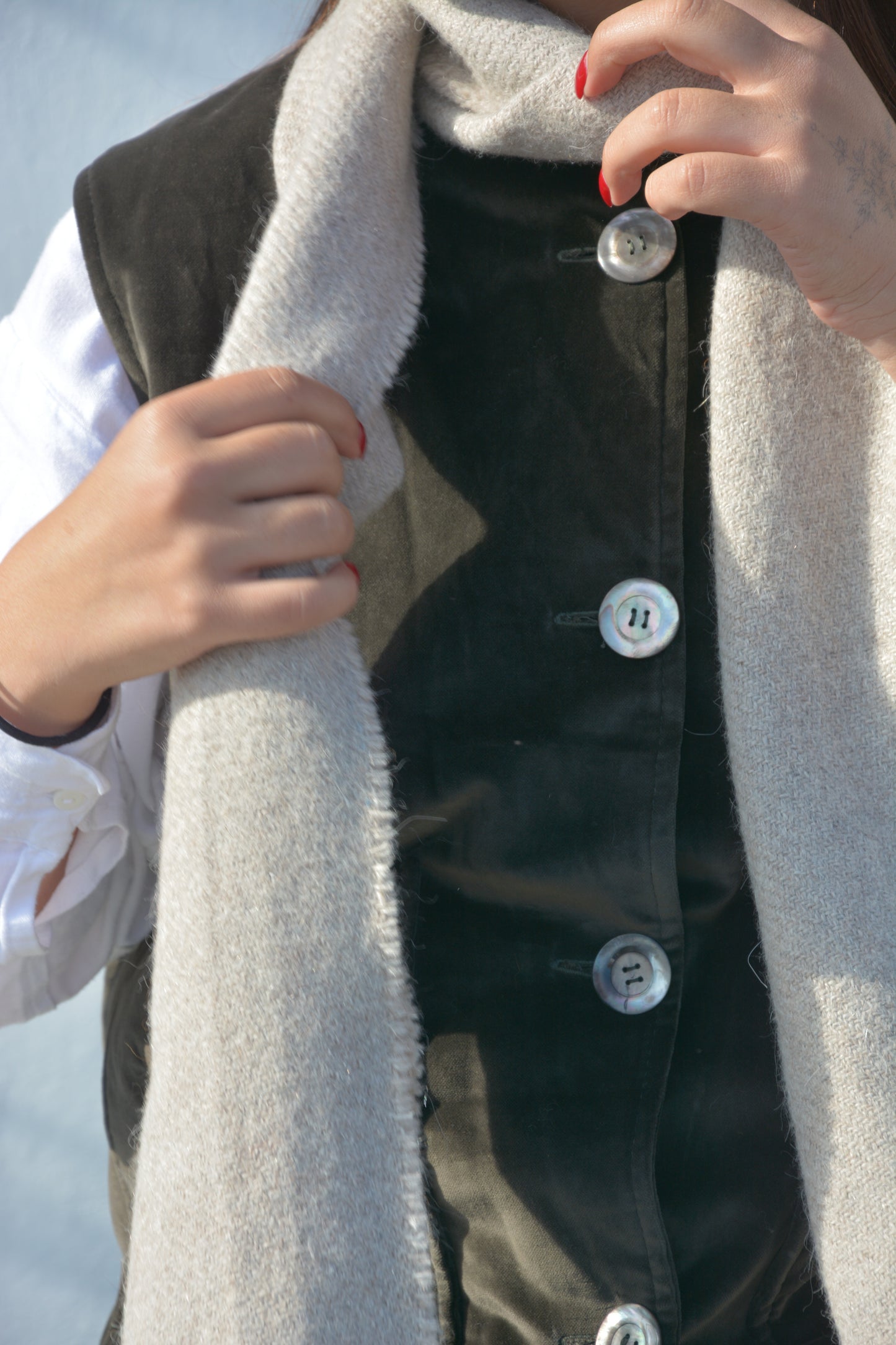 Velvet Denim Vest