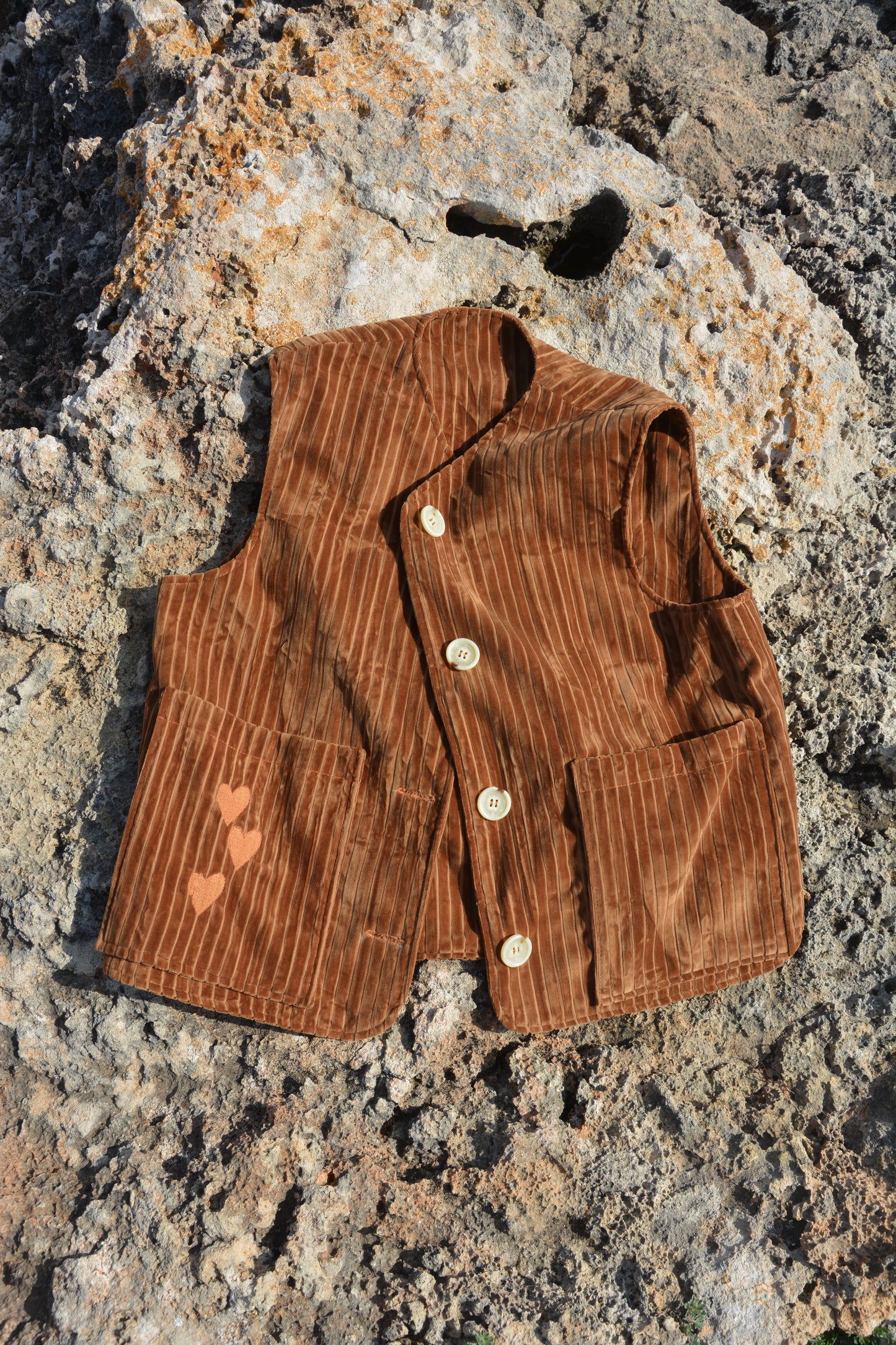 Brown Velvet Vest