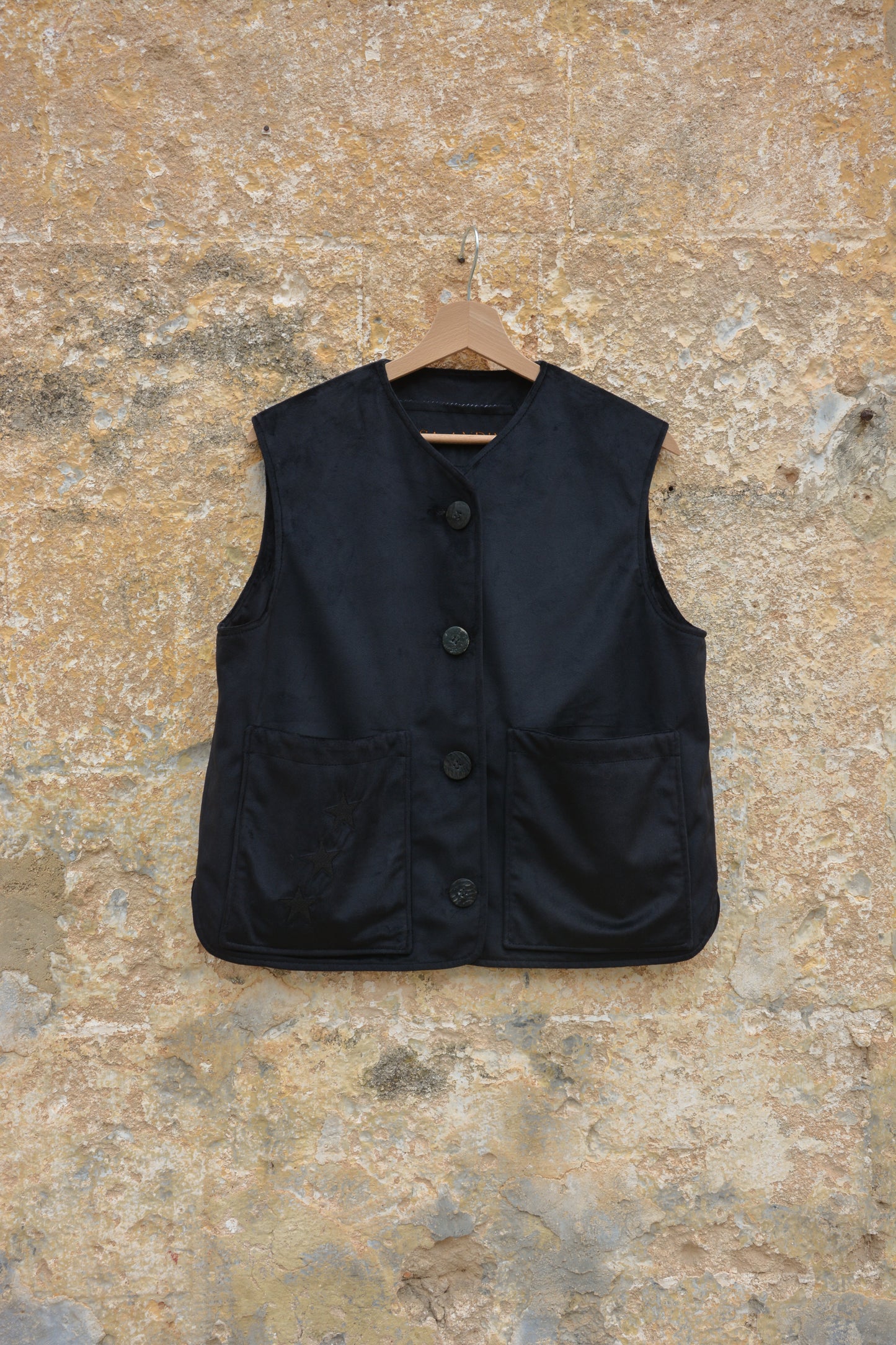 Velvet Denim Vest