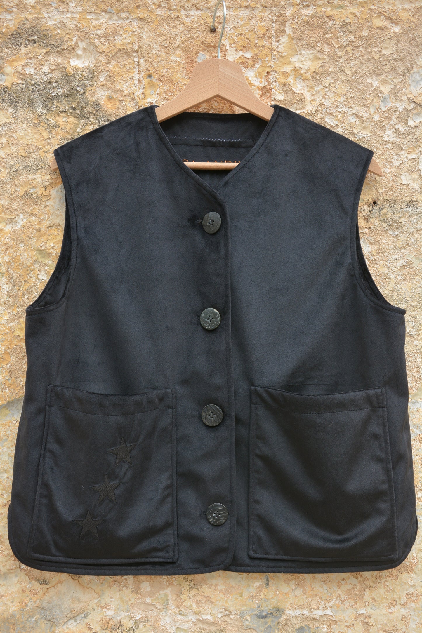 Velvet Denim Vest