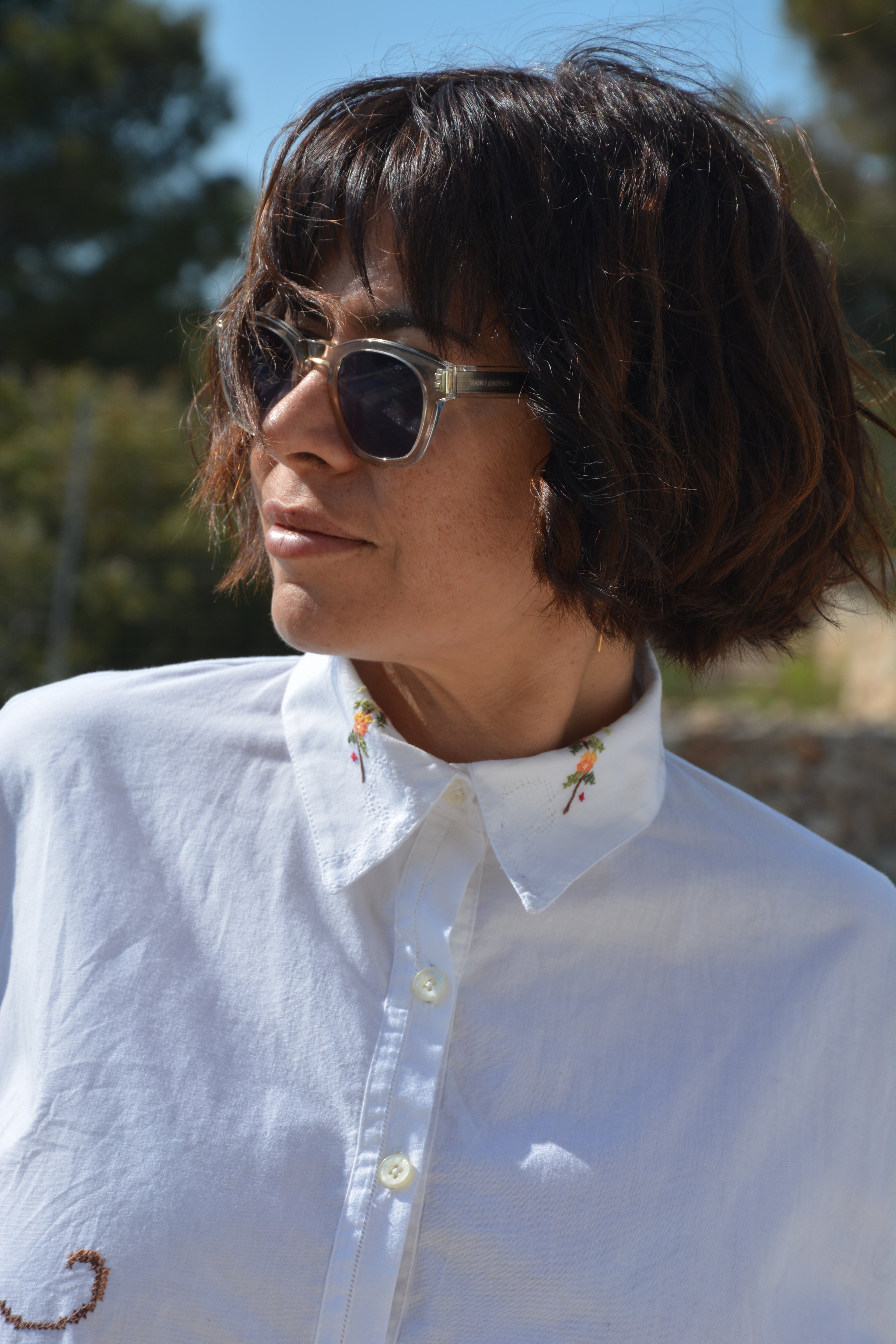 Camicia Solanas ricamata a mano